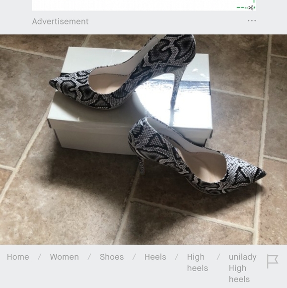 Shoes - White Snakeskin Stiletto Party/Date/Event heels